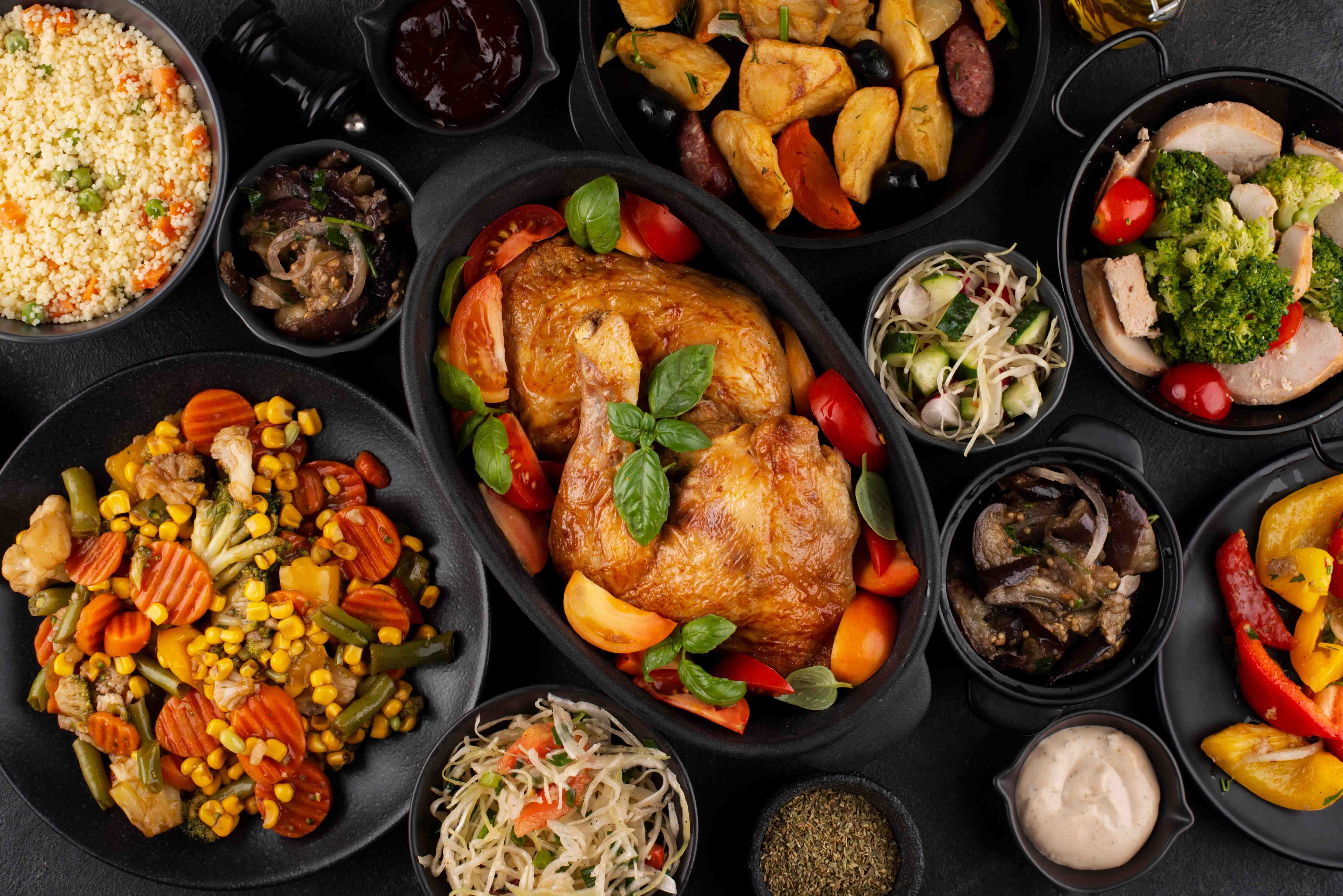 variety of food